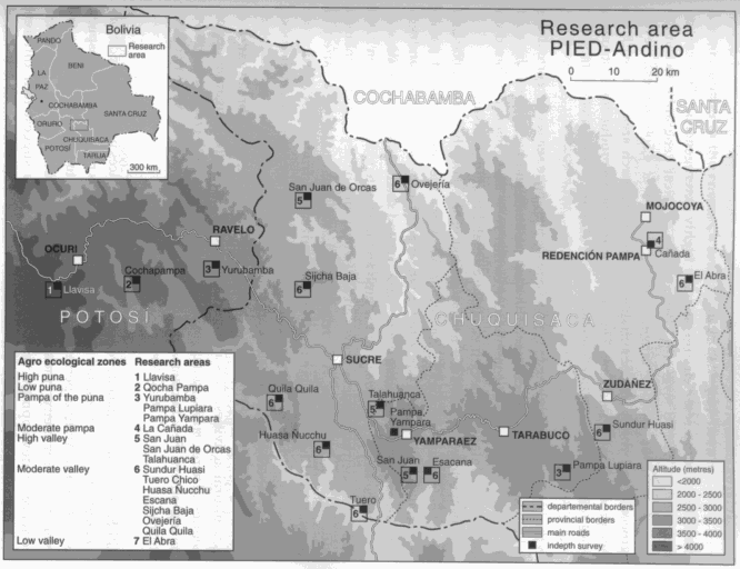 Mapa del Norte de Chuquisaca y Potos